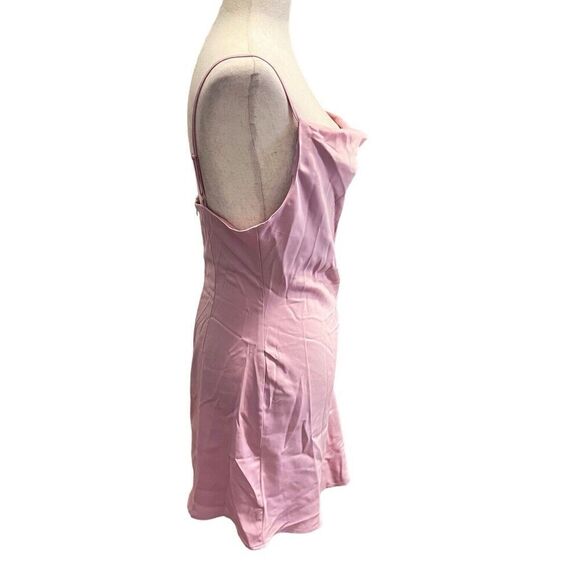 Urban Outfitters UO Mallory PINK Cowl Neck Slip Dress Adjustable Straps Size M - Picture 3 of 11
